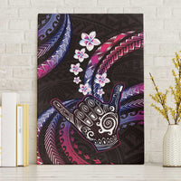 Hawaii Shaka Sign Canvas Wall Art Fantastic Frangipani Sweet Vibes LT01 Without Frame Pink - Polynesian Pride