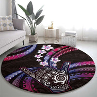 Hawaii Shaka Sign Round Carpet Fantastic Frangipani Sweet Vibes