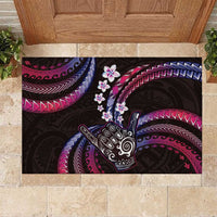 Hawaii Shaka Sign Rubber Doormat Fantastic Frangipani Sweet Vibes LT01 Pink - Polynesian Pride