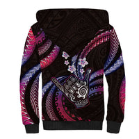 Hawaii Shaka Sign Sherpa Hoodie Fantastic Frangipani Sweet Vibes