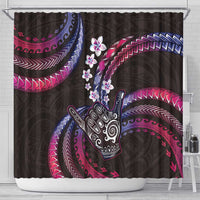 Hawaii Shaka Sign Shower Curtain Fantastic Frangipani Sweet Vibes