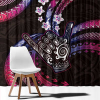 Hawaii Shaka Sign Window Curtain Fantastic Frangipani Sweet Vibes LT01 - Polynesian Pride