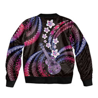 Hawaiian Ukulele Bomber Jacket Sweet Dream Fantastic Plumeria