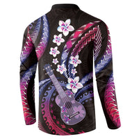 Hawaiian Ukulele Button Sweatshirt Sweet Dream Fantastic Plumeria