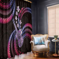 Hawaiian Ukulele Window Curtain Sweet Dream Fantastic Plumeria