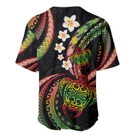 Hawaii Turtles Plumeria Baseball Jersey Reggae Polynesian Pattern