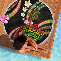 Hawaii Turtles Plumeria Beach Blanket Reggae Polynesian Pattern LT01 - Polynesian Pride