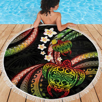 Hawaii Turtles Plumeria Beach Blanket Reggae Polynesian Pattern LT01 - Polynesian Pride