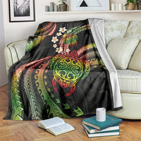 Hawaii Turtles Plumeria Blanket Reggae Polynesian Pattern LT01 Reggae - Polynesian Pride