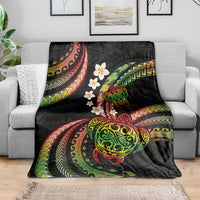 Hawaii Turtles Plumeria Blanket Reggae Polynesian Pattern LT01 - Polynesian Pride