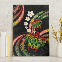 Hawaii Turtles Plumeria Canvas Wall Art Reggae Polynesian Pattern LT01 Without Frame Reggae - Polynesian Pride