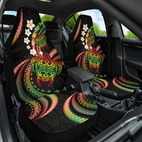 Hawaii Turtles Plumeria Car Seat Cover Reggae Polynesian Pattern