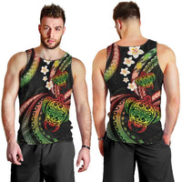 Hawaii Turtles Plumeria Men Tank Top Reggae Polynesian Pattern LT01 - Polynesian Pride