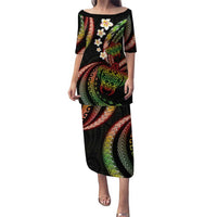 Hawaii Turtles Plumeria Puletasi Reggae Polynesian Pattern