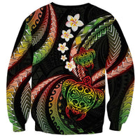Hawaii Turtles Plumeria Sweatshirt Reggae Polynesian Pattern LT01 - Polynesian Pride