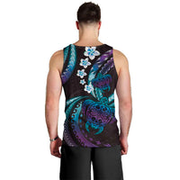 Hawaii Turtles Plumeria Men Tank Top Amethyst Gradient Polynesian Pattern LT01 - Polynesian Pride