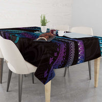 Hawaii Turtles Plumeria Tablecloth Amethyst Gradient Polynesian Pattern LT01 - Polynesian Pride