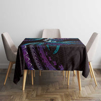 Hawaii Turtles Plumeria Tablecloth Amethyst Gradient Polynesian Pattern LT01 - Polynesian Pride