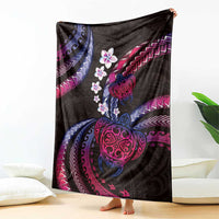 Hawaii Turtles Plumeria Blanket Sweet Gradient Polynesian Pattern LT01 - Polynesian Pride