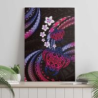 Hawaii Turtles Plumeria Canvas Wall Art Sweet Gradient Polynesian Pattern LT01 - Polynesian Pride