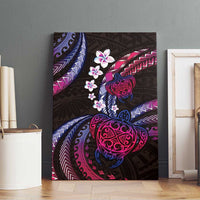 Hawaii Turtles Plumeria Canvas Wall Art Sweet Gradient Polynesian Pattern LT01 - Polynesian Pride