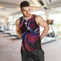 Hawaii Turtles Plumeria Men Tank Top Sweet Gradient Polynesian Pattern LT01 Pink - Polynesian Pride