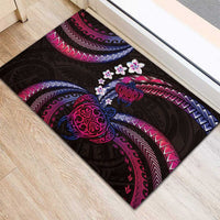 Hawaii Turtles Plumeria Rubber Doormat Sweet Gradient Polynesian Pattern LT01 - Polynesian Pride