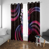 Hawaii Turtles Plumeria Window Curtain Sweet Gradient Polynesian Pattern LT01 With Grommets Pink - Polynesian Pride