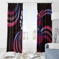 Hawaii Turtles Plumeria Window Curtain Sweet Gradient Polynesian Pattern LT01 - Polynesian Pride
