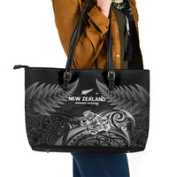 New Zealand 2024 Rugby Leather Tote Bag Silver Fern Aotearoa Kiwi LT01 - Polynesian Pride