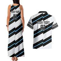 Custom Fiji 2024 Rugby Couples Matching Tank Maxi Dress and Hawaiian Shirt Fijian Tapa Pattern
