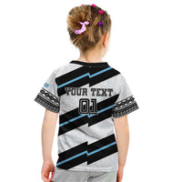 Custom Fiji 2024 Rugby Kid T Shirt Fijian Tapa Pattern