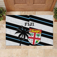 Fiji 2024 Rugby Rubber Doormat Fijian Tapa Pattern