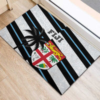 Fiji 2024 Rugby Rubber Doormat Fijian Tapa Pattern