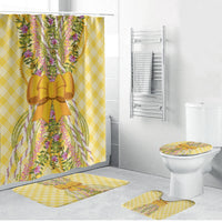Hawaii Palaka Pikake Lokelani Plumeria Bathroom Set Melemele Coquette Bow