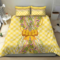 Hawaii Palaka Pikake Lokelani Plumeria Bedding Set Melemele Coquette Bow