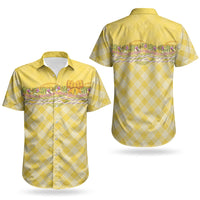 Hawaii Palaka Pikake Lokelani Plumeria Couples Matching Puletasi and Hawaiian Shirt Melemele Coquette Bow LT01 - Polynesian Pride