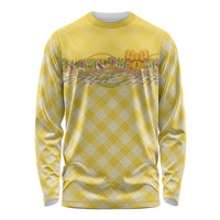 Hawaii Palaka Pikake Lokelani Plumeria Long Sleeve Shirt Melemele Coquette Bow