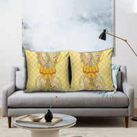 Hawaii Palaka Pikake Lokelani Plumeria Pillow Cover Melemele Coquette Bow