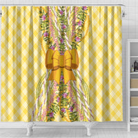 Hawaii Palaka Pikake Lokelani Plumeria Shower Curtain Melemele Coquette Bow