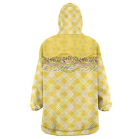Hawaii Palaka Pikake Lokelani Plumeria Wearable Blanket Hoodie Melemele Coquette Bow