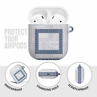 Samoa Siapo Blue Trimmed AirPods Case Samoa White Sunday LT01 - Polynesian Pride