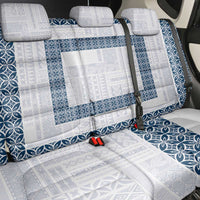 Samoa Siapo Blue Trimmed Back Car Seat Cover Samoa White Sunday - Polynesian Pride