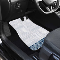 Samoa Siapo Blue Trimmed Car Mats Samoa White Sunday LT01 - Polynesian Pride