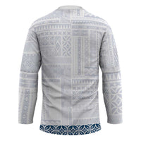 Samoa Siapo Blue Trimmed Hockey Jersey Samoa White Sunday LT01 - Polynesian Pride