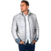 Samoa Siapo Blue Trimmed Padded Jacket Samoa White Sunday LT01 - Polynesian Pride