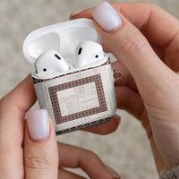 Samoa Siapo Brown Trimmed AirPods Case Samoa White Sunday LT01 - Polynesian Pride