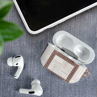 Samoa Siapo Brown Trimmed AirPods Case Samoa White Sunday LT01 - Polynesian Pride