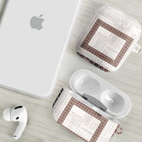 Samoa Siapo Brown Trimmed AirPods Case Samoa White Sunday LT01 - Polynesian Pride
