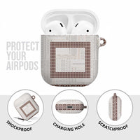 Samoa Siapo Brown Trimmed AirPods Case Samoa White Sunday LT01 - Polynesian Pride